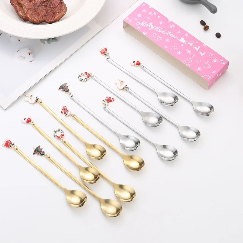 Cute Cartoon Christmas Stainless Steel Coffee Tea Dessert Spoon Kitchen Tableware New Year Gift
Cute Cartoon Christmas Stainless Steel Coffee Tea Dessert Spoon Kitchen Tableware New Year Gift