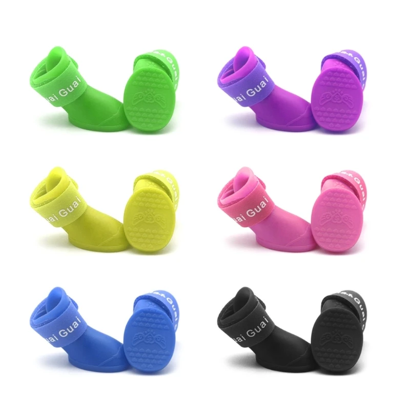 4Pcs Dog Rain Boots Waterproof Puppy Shoes Silicone Booties with Adjutable Strap Skid-Proof Soles Outdoor Pet Shoes
4Pcs Dog Rain Boots Waterproof Puppy Shoes Silicone Booties with Adjutable Strap Skid-Proof Soles Outdoor Pet Shoes