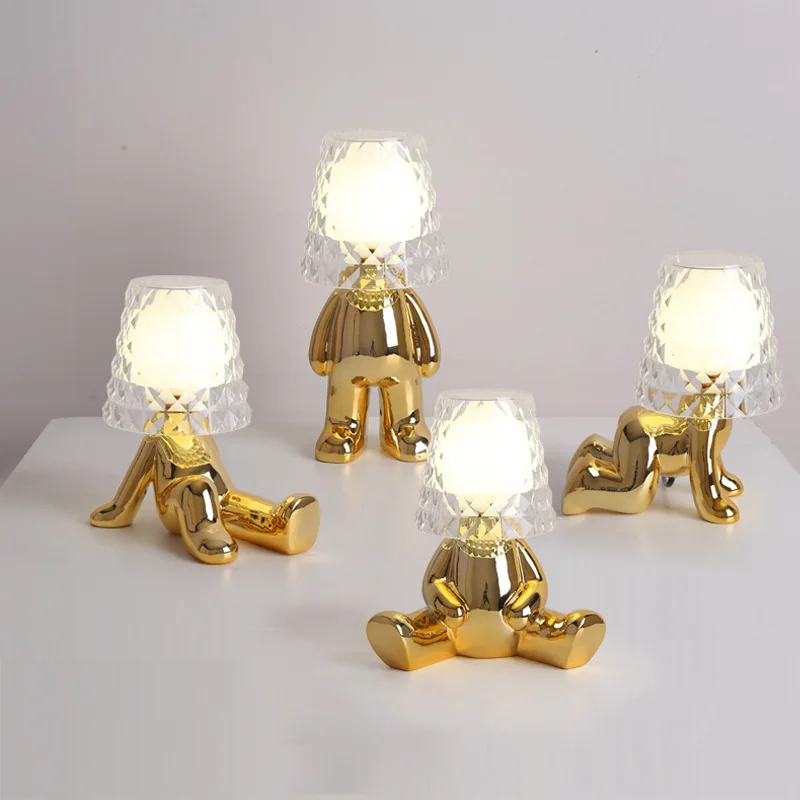 Desktop Creative Cute Pink Table Lamp Girl Gift Bedroom Bedside Lamp Mini Electroplating Gold Person Decorative Night Lamp
Desktop Creative Cute Pink Table Lamp Girl Gift Bedroom Bedside Lamp Mini Electroplating Gold Person Decorative Night Lamp