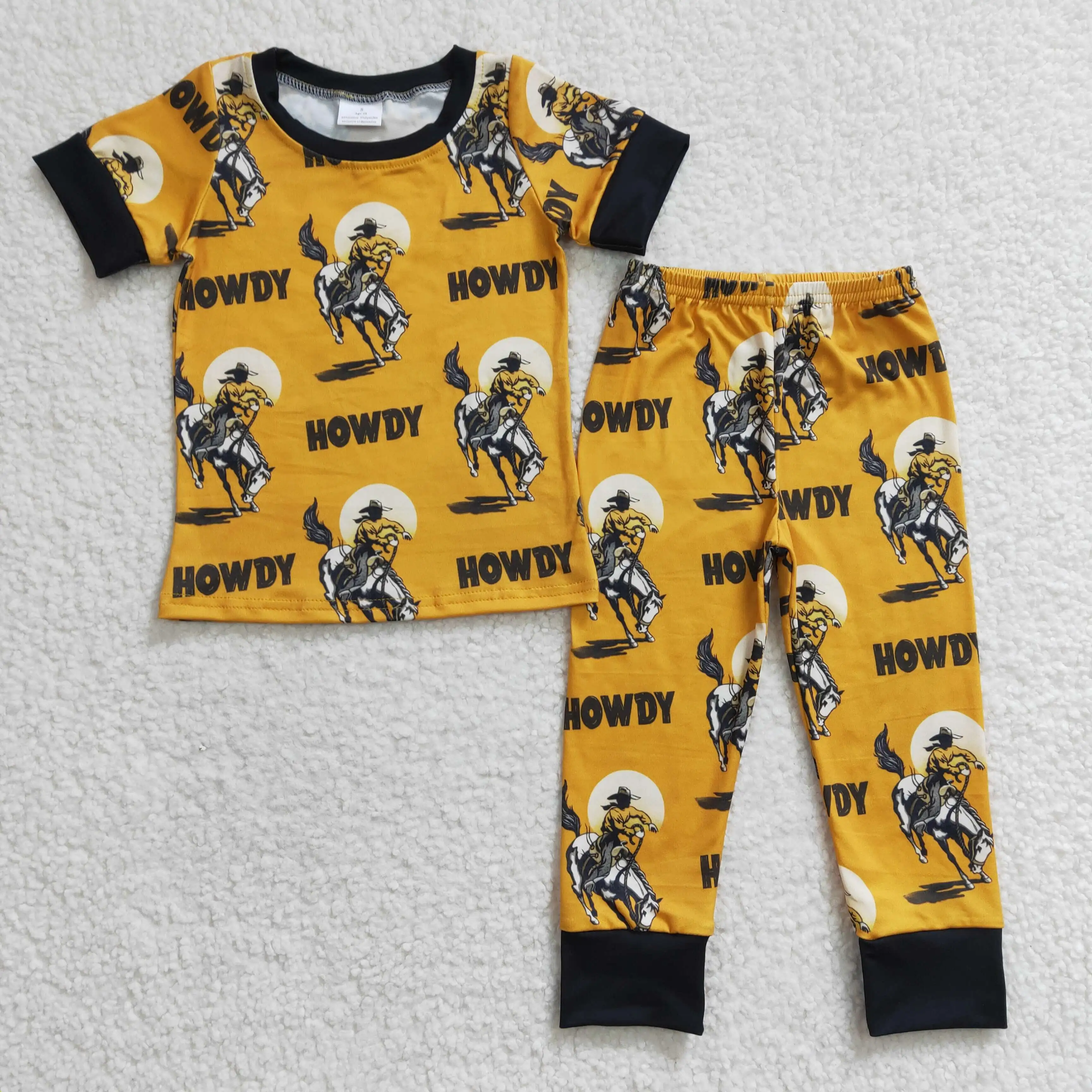 Baby Boys Howdy Cow Pajamas Toddler Boutique Clothing Kids Brown Jogger Sets Children High Quality Clothes Short Sleeves RTS Set
Baby Boys Howdy Cow Pajamas Toddler Boutique Clothing Kids Brown Jogger Sets Children High Quality Clothes Short Sleeves RTS Set
