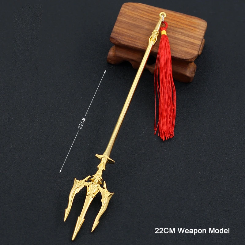 22CM Anime Game Peripherals God of The Sea Poseidon Zinc Alloy Full Metal Spear Weapon Model Trident Arms Replica Miniatures Toy
22CM Anime Game Peripherals God of The Sea Poseidon Zinc Alloy Full Metal Spear Weapon Model Trident Arms Replica Miniatures Toy