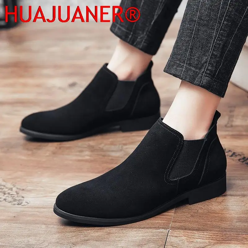 Man Fashion Chelsea Boots Suede Genuine Leather Mens Shoes Design Men's Dress Boot Handmade Comfortable OfficeFormal Shoes Men
Man Fashion Chelsea Boots Suede Genuine Leather Mens Shoes Design Men's Dress Boot Handmade Comfortable OfficeFormal Shoes Men
