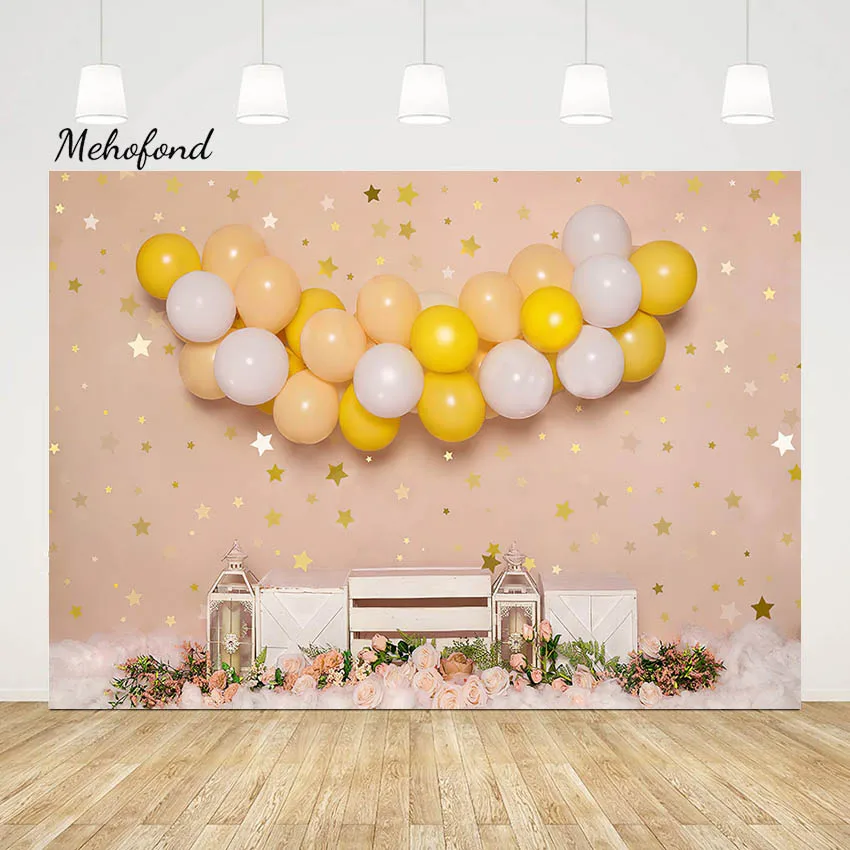 

Фон для фотосъемки Mehofond воздушный шар звезда украшение стены девочка ребенок день рождения фон Роза цветок портрет Фотостудия