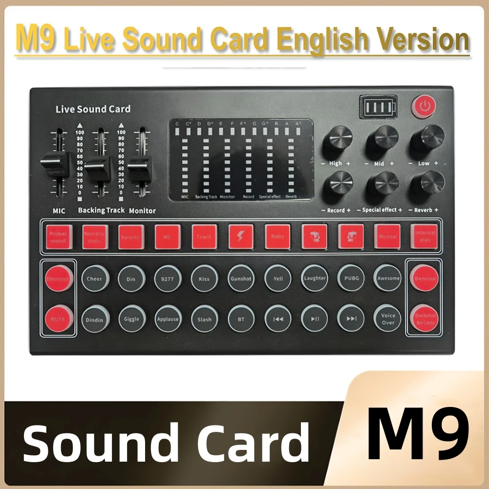 Usb-звуковая карта M9, микрофон с 13 эффектами, голосовой Миксер для телефона, ПК, для прямых трансляций, аудио, микрофон для трансляции в интернет, звуковая карта в реальном времени
Usb-звуковая карта M9, микрофон с 13 эффектами, голосовой Миксер для телефона, ПК, для прямых трансляций, аудио, микрофон для трансляции в интернет, звуковая карта в реальном времени