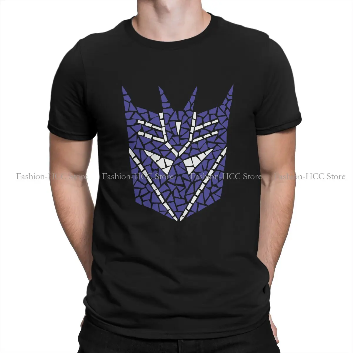 

Transformers Crewneck Original TShirts Decepticons Mosaic Emblem Classic Print Men's T Shirt Polyester New Trend Clothing