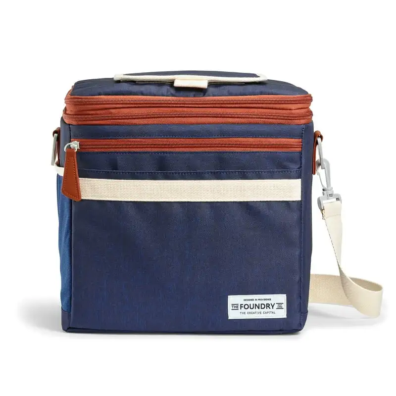 12 Can Capacity, Soft Sided Cooler, Denim Blue and Brown, 11"(H) x 8"(W) x 11"(L)
12 Can Capacity, Soft Sided Cooler, Denim Blue and Brown, 11"(H) x 8"(W) x 11"(L)