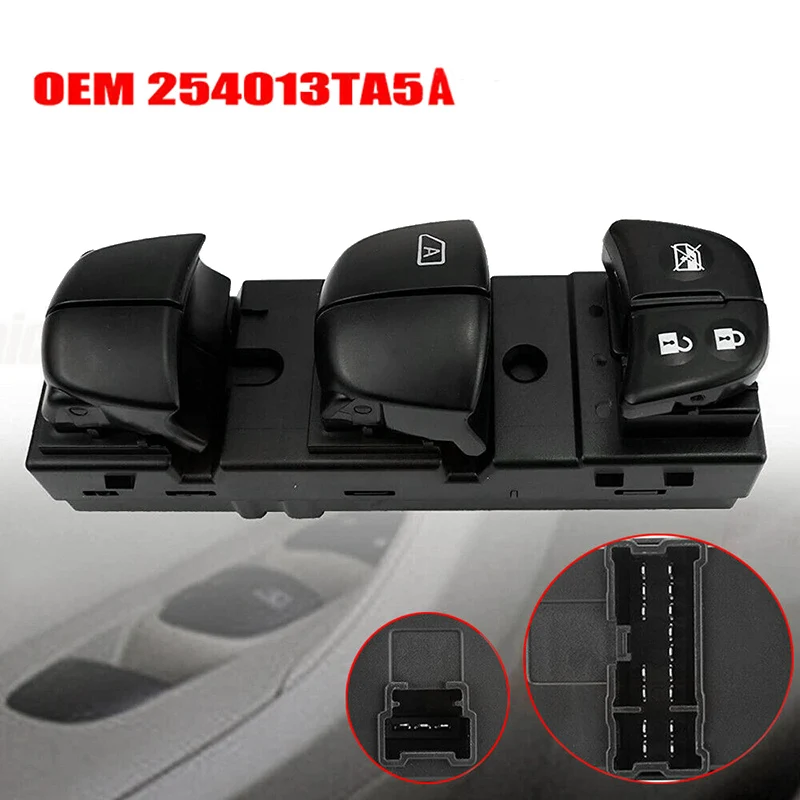 

For Nissan Juke Leaf Rogue Altima 2010-2018 Power Master Window Switch Door Lock Switch Driver Side 25401-3TA5A