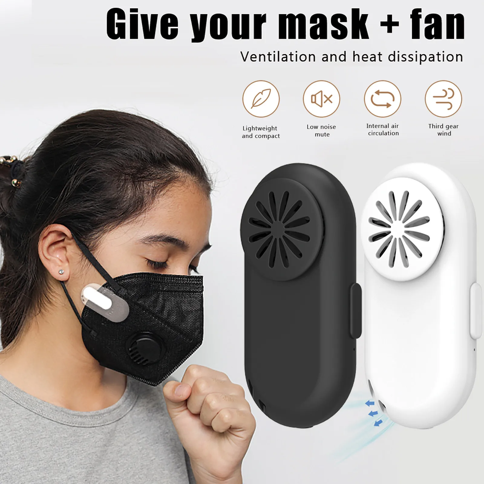 Reusable Portable Fan for Face Mask Clip-On Air Filter USB Rechargeable Exhaust Mini Fan Personal Wearable Air Purifiers InStock
Reusable Portable Fan for Face Mask Clip-On Air Filter USB Rechargeable Exhaust Mini Fan Personal Wearable Air Purifiers InStock