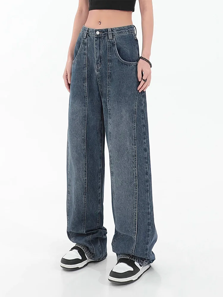 Early Autumn Early Harajuku Baggy Jean Trousers Women Blue Straight Cylinder Wide Leg Korean Streetwear Mopping Jean Pants
Early Autumn Early Harajuku Baggy Jean Trousers Women Blue Straight Cylinder Wide Leg Korean Streetwear Mopping Jean Pants