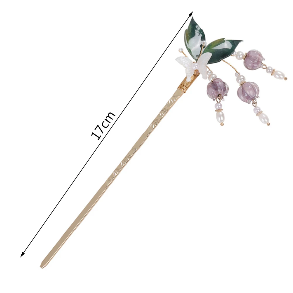 Butterfly & Flowers Hair Chopsticks Chinese Japanese Flat Alloy Hair Stick Hair Bun Decor with Beaded Dangle Handmade LL@17
Butterfly & Flowers Hair Chopsticks Chinese Japanese Flat Alloy Hair Stick Hair Bun Decor with Beaded Dangle Handmade LL@17