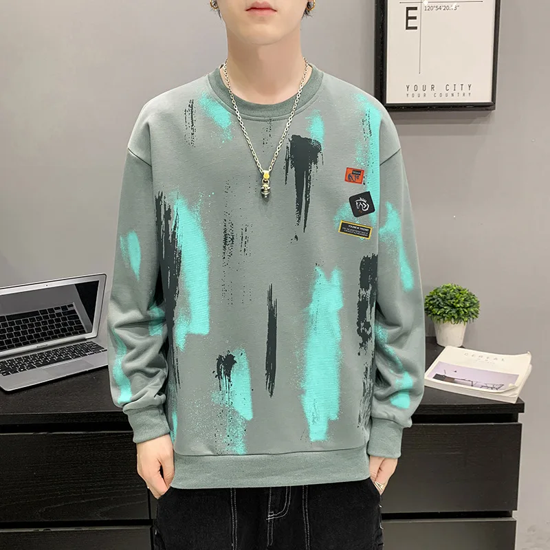 Korean Fashion Pullover 2022 New Men Harajuku Retro Round Neck Sweatshirts Graffiti Print Hoodies Hip Hop Jogger Sweatshirt 
Korean Fashion Pullover 2022 New Men Harajuku Retro Round Neck Sweatshirts Graffiti Print Hoodies Hip Hop Jogger Sweatshirt