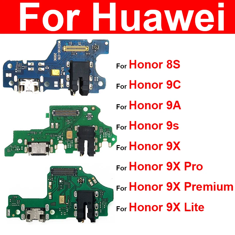 

USB Plug Charger Jack Board For Huawei Honor 8S 9A 9C 9S 9X Pro 9X Lite 9X Premium Usb Charging Port Dock Connector Flex Cable