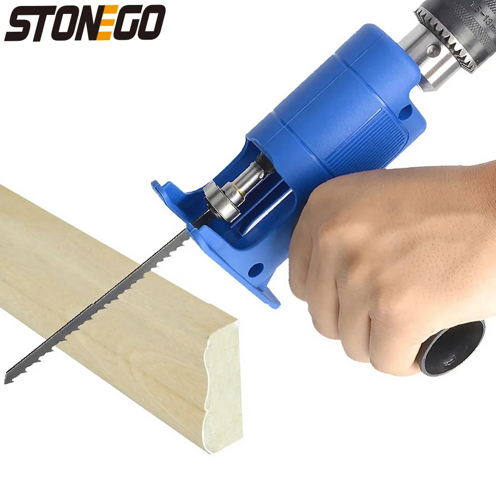 

STONEGO Electric Drill Adapter Convert Drill into Power Tool for Woodworking Reciprocating Saw, Saber Saw, Jigsaw Attachment