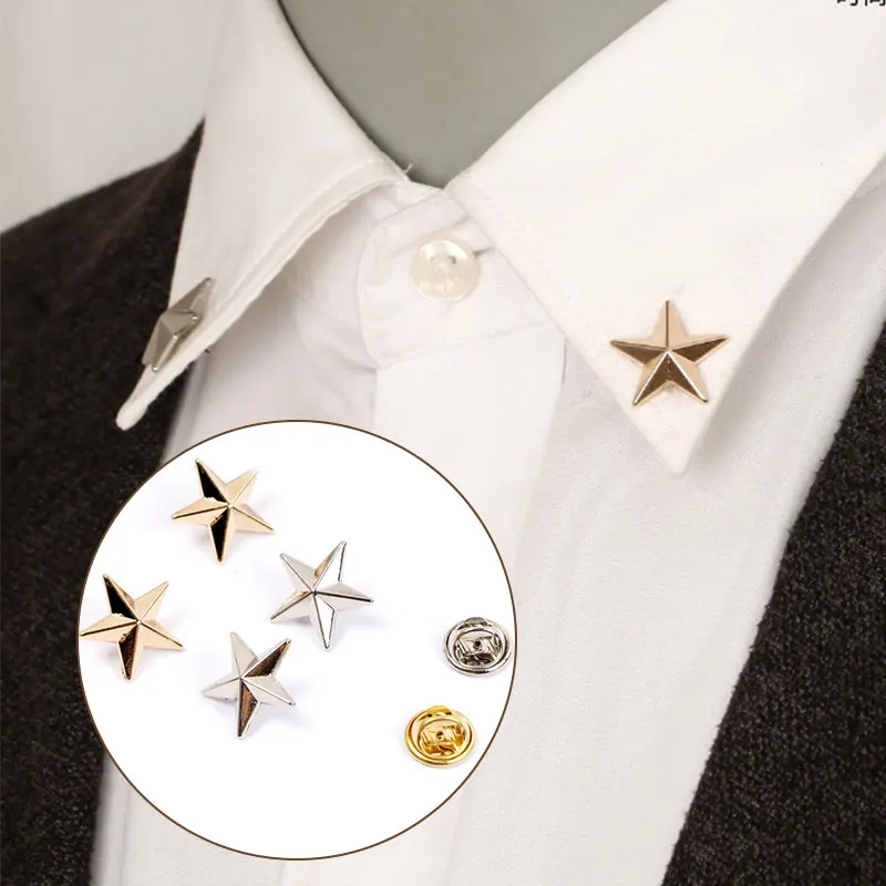 Fashion 5-Pointed Star Brooch Collar Pins Men for Suit 3D Collar Button Adornment Shirt Accessories Hat Bags Pin Jewelry Gift
Fashion 5-Pointed Star Brooch Collar Pins Men for Suit 3D Collar Button Adornment Shirt Accessories Hat Bags Pin Jewelry Gift