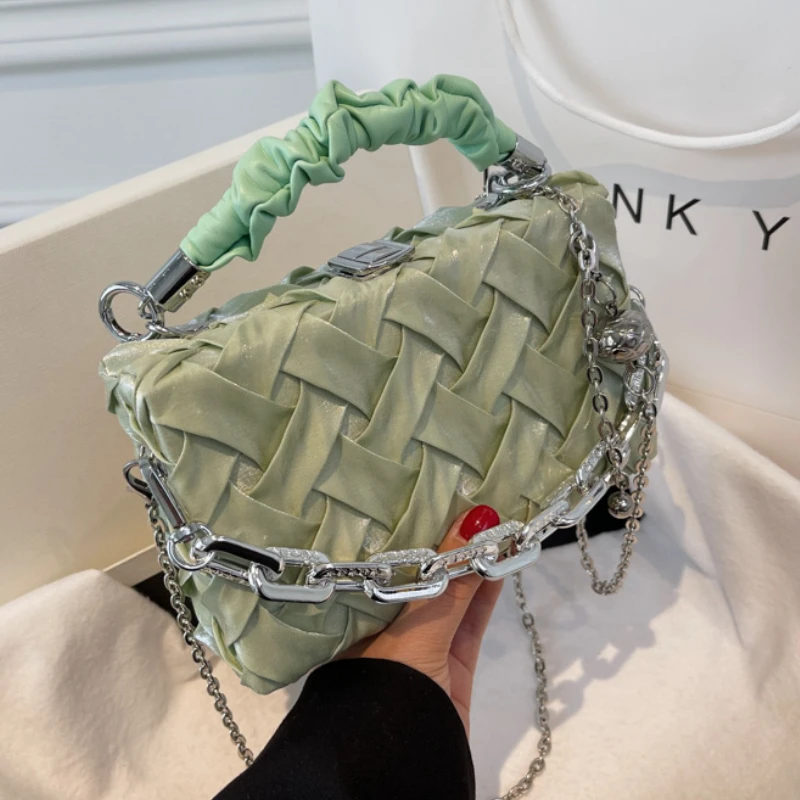 Brand Braided Small Square Box Bag with Handle for Women Luxury Party Cluth Purses Pleated Tote Chain Crossbody Bag
Brand Braided Small Square Box Bag with Handle for Women Luxury Party Cluth Purses Pleated Tote Chain Crossbody Bag