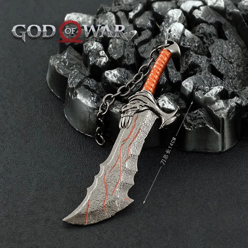 God of War Weapon Blades of Chaos Kratos Game Keychain Katana Sword Real Steel Samurai Knife Anime Game Weapon Kid Toys Gifts
God of War Weapon Blades of Chaos Kratos Game Keychain Katana Sword Real Steel Samurai Knife Anime Game Weapon Kid Toys Gifts