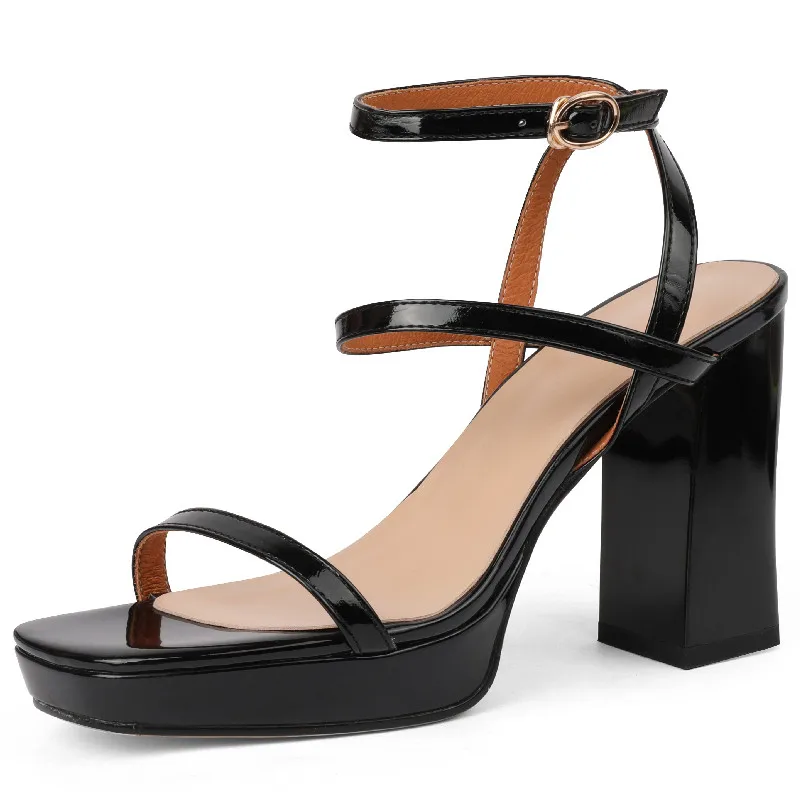 Dilalula Fashion Sexy Women Thin Strap Sandals Patent Leather Summer Party Wedding Pumps Thick High Heels Platforms Shoes Woman
Dilalula Fashion Sexy Women Thin Strap Sandals Patent Leather Summer Party Wedding Pumps Thick High Heels Platforms Shoes Woman
