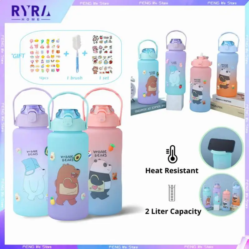 2 Liters Sports Water Bottles With Bounce Cover Kawaii Panda Bear Cup With Straw Leak Proof Tour Gym Fitness Bike Cups Drinkware
2 Liters Sports Water Bottles With Bounce Cover Kawaii Panda Bear Cup With Straw Leak Proof Tour Gym Fitness Bike Cups Drinkware