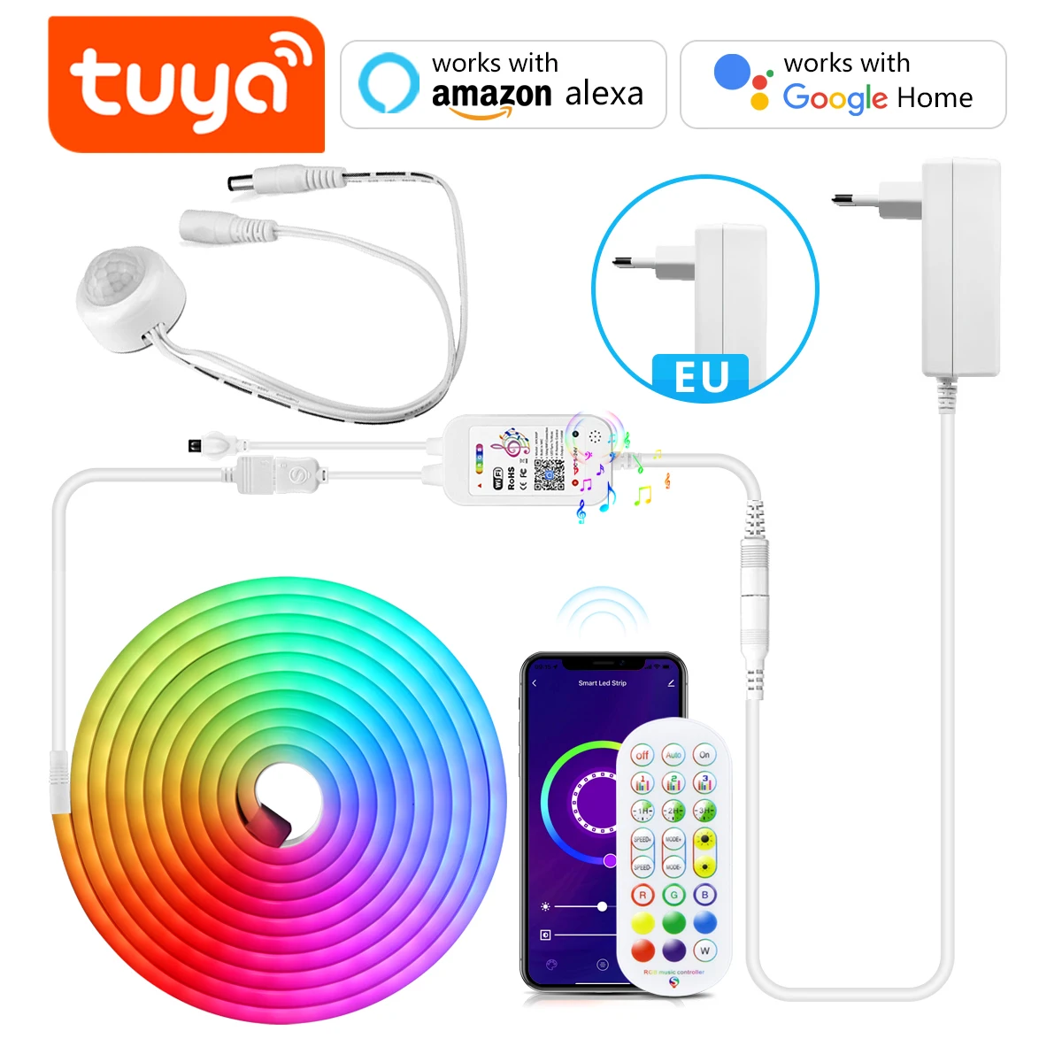 RGB светодиодная лента Lcamaw с датчиком движения
RGB светодиодная лента Lcamaw с датчиком движения