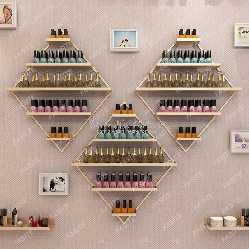 Diamond Shape Nordic Golden Nail polish shelf Set Nail Shop Display Stand Wall Hanging Cosmetics Shelf Nail Polish Display Rack
Diamond Shape Nordic Golden Nail polish shelf Set Nail Shop Display Stand Wall Hanging Cosmetics Shelf Nail Polish Display Rack