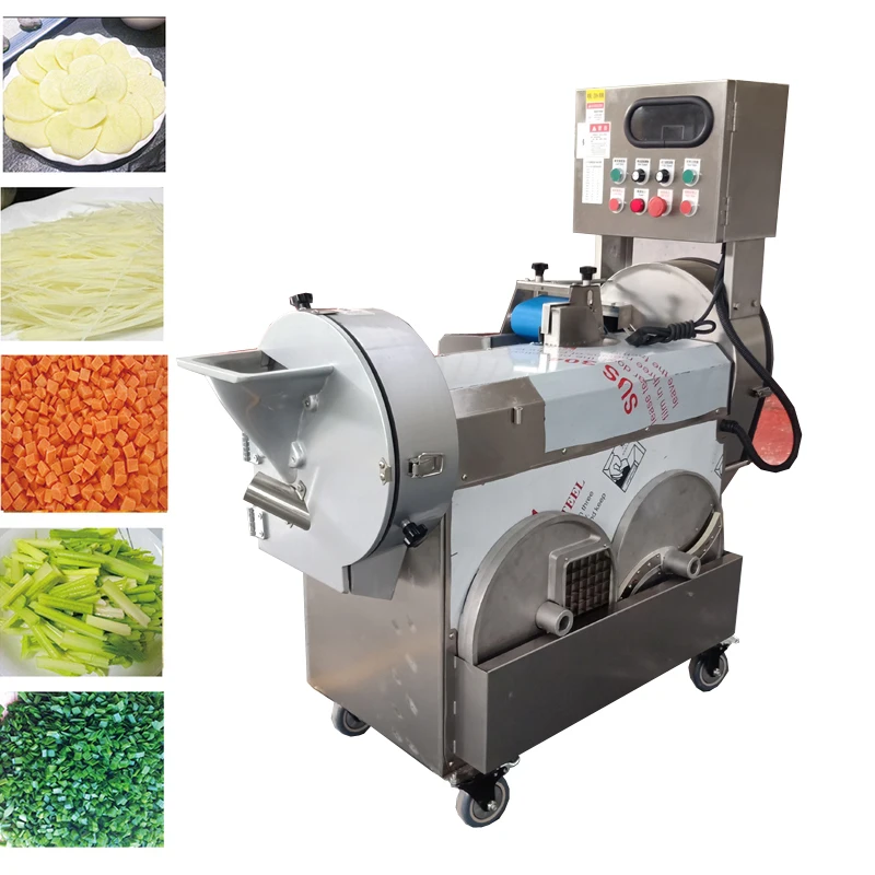 

Commercial Vegetable Cutter Machine Sausage Onion Slicer Machine Vegetable Shredder Potato Dicing Machine Ginger Cutter 1100W