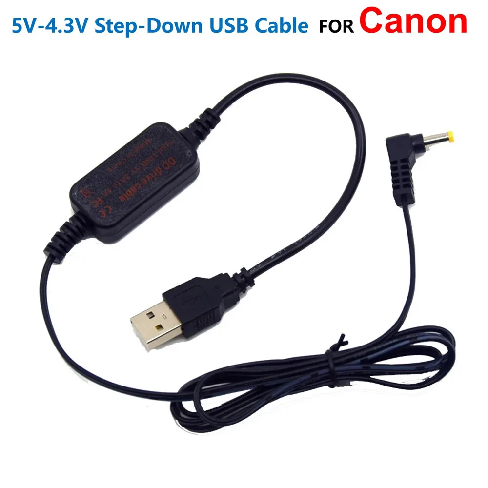5V-4.3V Step-Down USB Cable Power Bank Charger CA-PS400 CA-PS500 CA-PS600 ACK600 ACK500 For Canon DR-70 DR-60 DR-40 DR-30 DR-10
5V-4.3V Step-Down USB Cable Power Bank Charger CA-PS400 CA-PS500 CA-PS600 ACK600 ACK500 For Canon DR-70 DR-60 DR-40 DR-30 DR-10