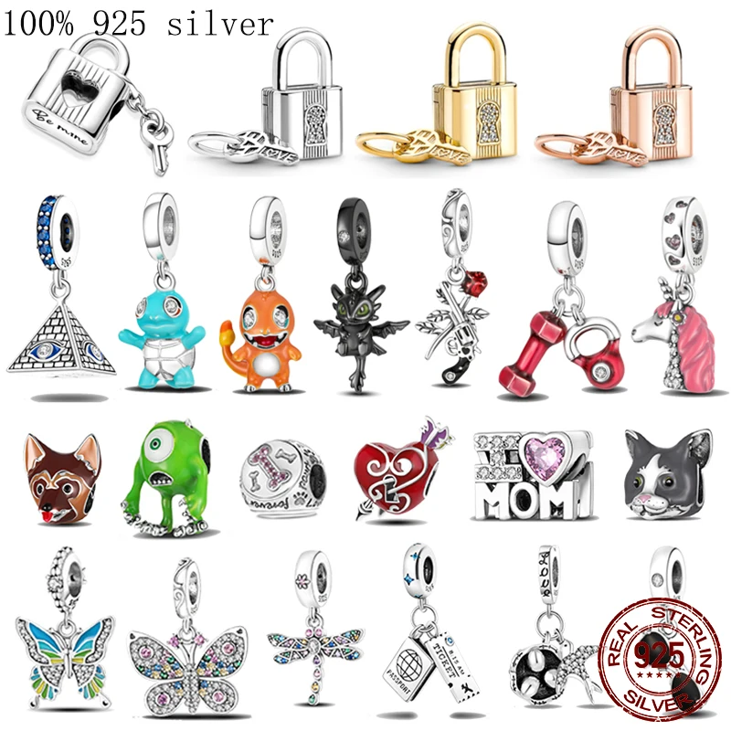 2022 New 925 Sterling Silver Padlock Key Dangle Charms Fit Pandora Original 925 Bracelet Beads for Women Fine Diy Jewelry Gift
2022 New 925 Sterling Silver Padlock Key Dangle Charms Fit Pandora Original 925 Bracelet Beads for Women Fine Diy Jewelry Gift