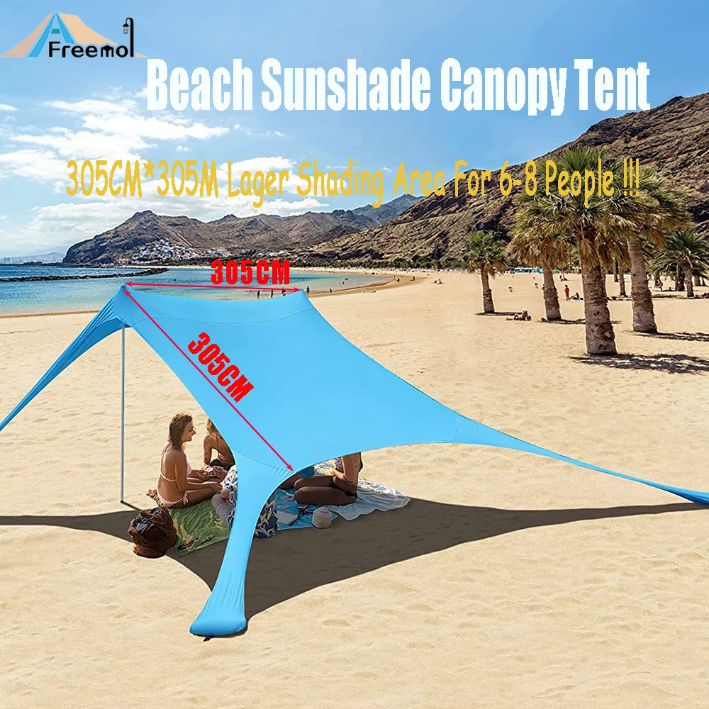 10x10FT Lager Family Beach Tent Sunshade UPF50+,Portable Beach Shade Canopy with 2 Poles for Camping Trips, Picnics, Backyard 
10x10FT Lager Family Beach Tent Sunshade UPF50+,Portable Beach Shade Canopy with 2 Poles for Camping Trips, Picnics, Backyard