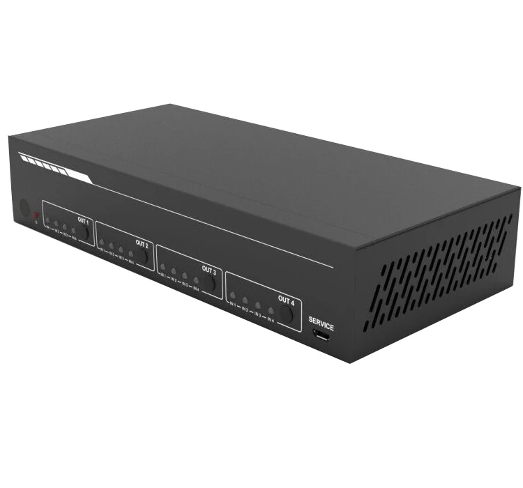 HDMI 2.0 18Gbps hdmi matrix 4k 4x4 by cat-5e/6 or utp extended for home theatre system
HDMI 2.0 18Gbps hdmi matrix 4k 4x4 by cat-5e/6 or utp extended for home theatre system