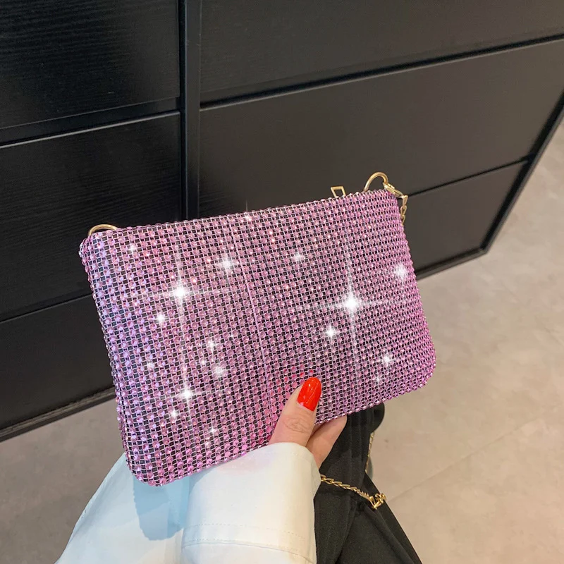 Fashion Diamonds Shoulder Crossbody Bag Women Rhinestones Wedding Party Chain Clutch Phone Pouch Ladies Stylish Designer Handbag
Fashion Diamonds Shoulder Crossbody Bag Women Rhinestones Wedding Party Chain Clutch Phone Pouch Ladies Stylish Designer Handbag