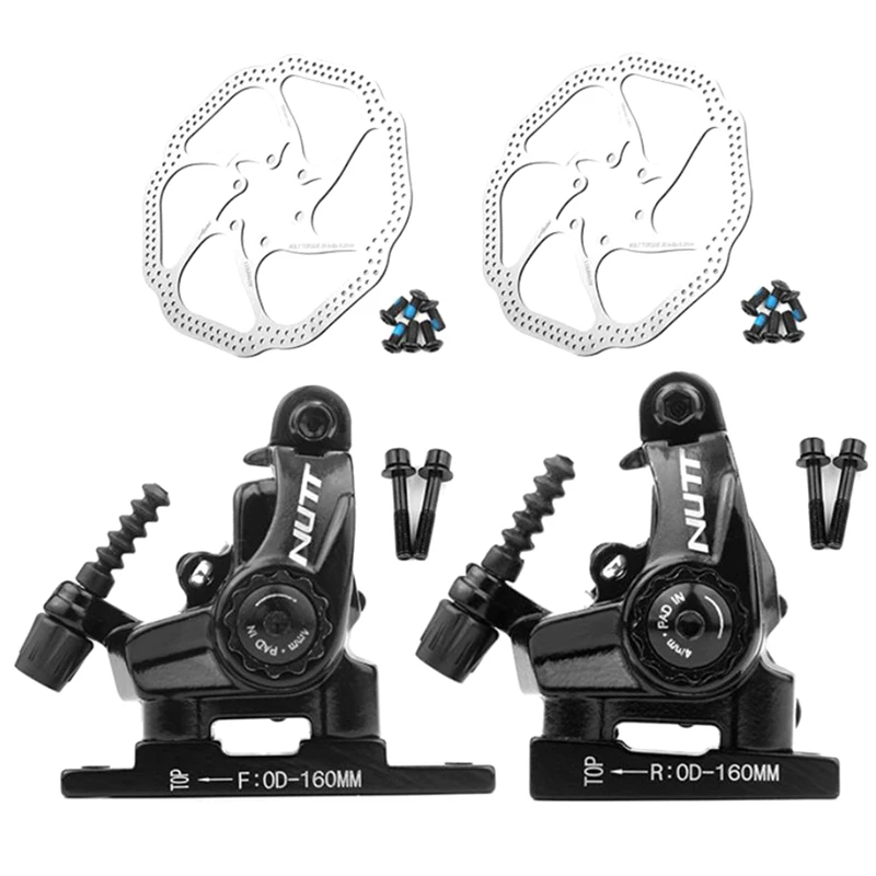 NUTT MTB Road Bike Disc Brake Caliper Double Mechanical Line Pull Flat Front Rear Clamp Set 160mm HS1 Rotor Disk Bicycle Parts
NUTT MTB Road Bike Disc Brake Caliper Double Mechanical Line Pull Flat Front Rear Clamp Set 160mm HS1 Rotor Disk Bicycle Parts