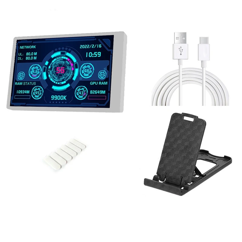 1 Set Secondary Screen Computer Monitor For Mini ITX Case 3.5 Inch IPS CPU GPU RAM HDD Monitoring USB Display AIDA64 White
1 Set Secondary Screen Computer Monitor For Mini ITX Case 3.5 Inch IPS CPU GPU RAM HDD Monitoring USB Display AIDA64 White