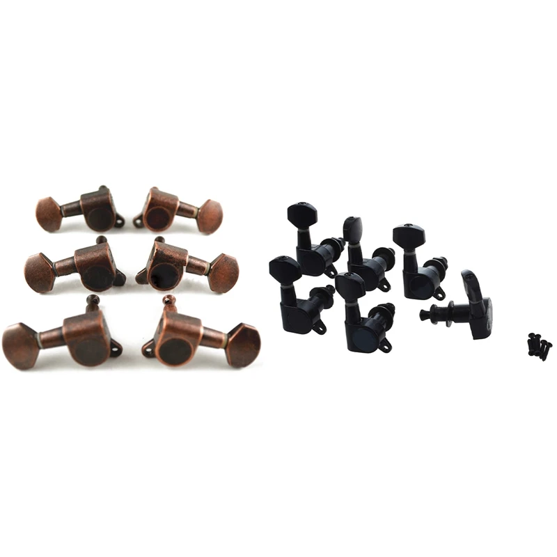 6Pcs Sealed Guitar String Tuning Pegs Tuners With Vintage Style Copper Guitar Tuning Pegs Tuners Machine Head 3L+3R
6Pcs Sealed Guitar String Tuning Pegs Tuners With Vintage Style Copper Guitar Tuning Pegs Tuners Machine Head 3L+3R