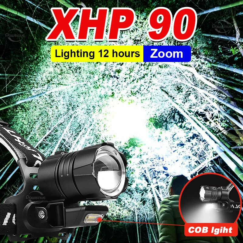 High Powerful XHP90 Fishing Headlamp USB Rechargeable Head Light 18650 Camping LED Headlight Super Bright Head Flashlight
High Powerful XHP90 Fishing Headlamp USB Rechargeable Head Light 18650 Camping LED Headlight Super Bright Head Flashlight