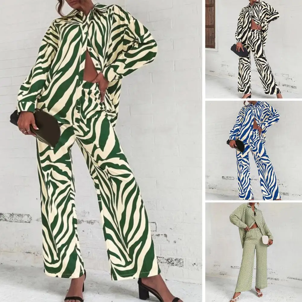 2 Pcs/Set Trendy Elastic Waist Wide Leg Tops Trousers Suit Tops Trousers Suit Two Piece Set Cardigan
2 Pcs/Set Trendy Elastic Waist Wide Leg Tops Trousers Suit Tops Trousers Suit Two Piece Set Cardigan