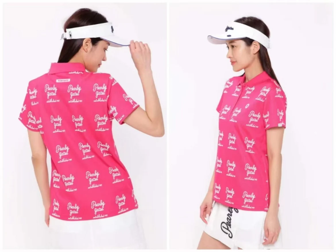 Japan PEARLY GATES Golf Women's short sleeve polo shirt full print design feels soft
Japan PEARLY GATES Golf Women's short sleeve polo shirt full print design feels soft