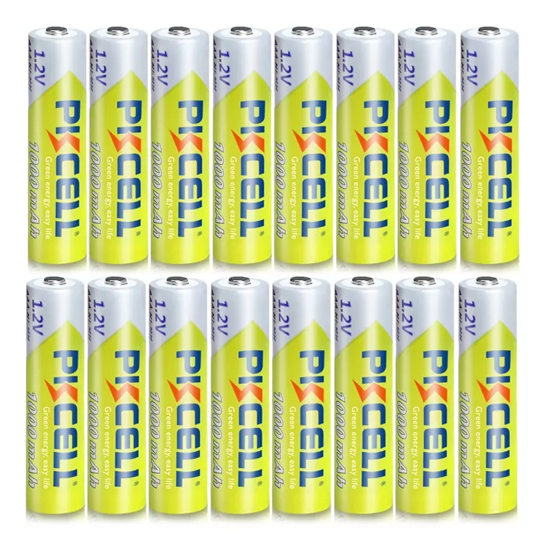 16pcs/Lot PKCELL 1.2V 1000mAh NiMh AAA Rechargeable Battery Ni-mh 3A Batteries AAA Battria High Energy For flashlight toys
16pcs/Lot PKCELL 1.2V 1000mAh NiMh AAA Rechargeable Battery Ni-mh 3A Batteries AAA Battria High Energy For flashlight toys
