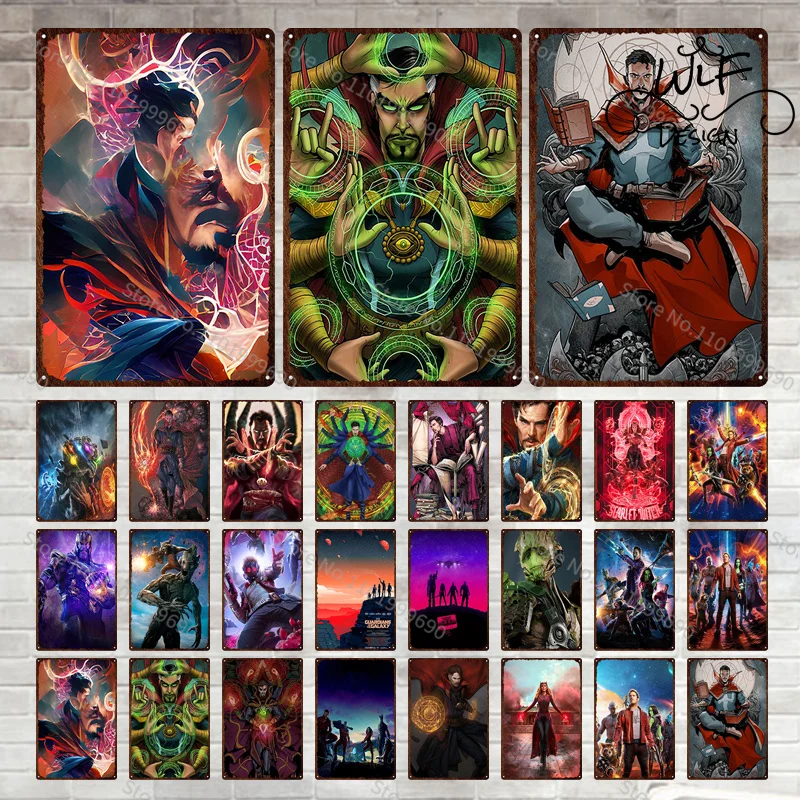 Retro Metal Plate Tin Painting Marvel Superhero Doctor Strange Groot Poster Garage Man Cave Bar Hotel Sign Decoration Print HD
Retro Metal Plate Tin Painting Marvel Superhero Doctor Strange Groot Poster Garage Man Cave Bar Hotel Sign Decoration Print HD