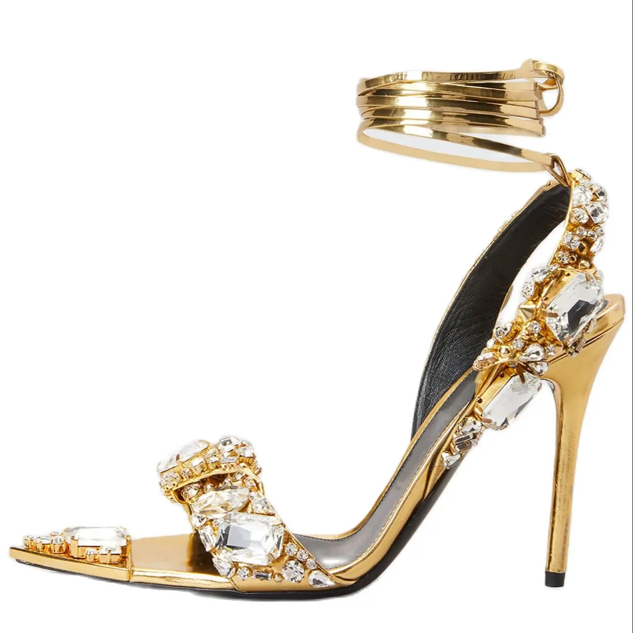 Sandals Women's Spring Summer 2022 Pointed Shiny Gem Gold Heels Crystal Evening Dress Bridal Shoes Sexy Cross Belt Luxury Shoes
Sandals Women's Spring Summer 2022 Pointed Shiny Gem Gold Heels Crystal Evening Dress Bridal Shoes Sexy Cross Belt Luxury Shoes