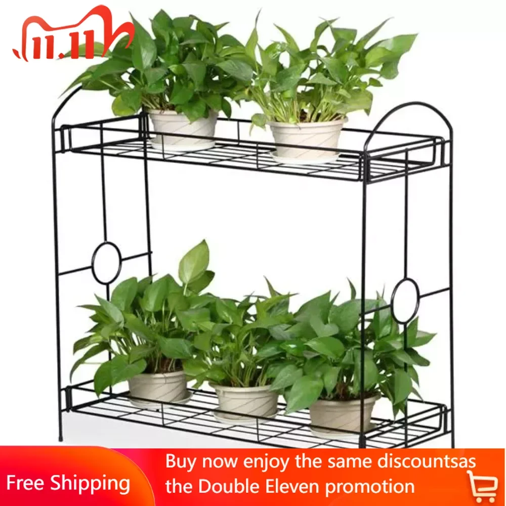 2-Tier Black Iron and Metal Plant Stand Shelf Free Shipping Shelves for Plants Storage Rack Home Garden 33.5" x 13" x 32"
2-Tier Black Iron and Metal Plant Stand Shelf Free Shipping Shelves for Plants Storage Rack Home Garden 33.5" x 13" x 32"