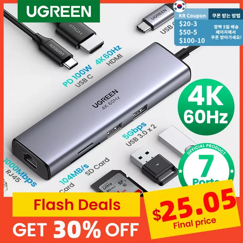 USB-концентратор UGREEN 4K 60 Гц Тип C к HDMI 2,0 RJ45 USB 3,0 PD 100 вт адаптер для Macbook Air Pro iPad Pro M1 аксессуары для ПК USB-концентратор
USB-концентратор UGREEN 4K 60 Гц Тип C к HDMI 2,0 RJ45 USB 3,0 PD 100 вт адаптер для Macbook Air Pro iPad Pro M1 аксессуары для ПК USB-концентратор