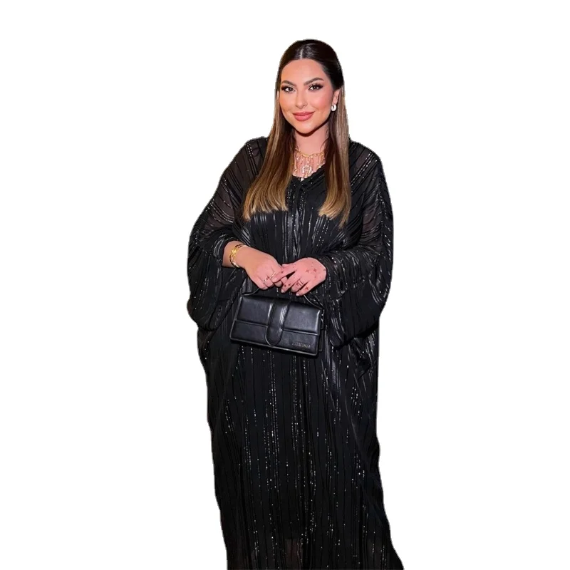 Abaya For Muslim Women New Kaftan Dubai Luxury Shiny Fabric Batwing Sleeve Evening Dress Modest 2 Piece Abaya Set
Abaya For Muslim Women New Kaftan Dubai Luxury Shiny Fabric Batwing Sleeve Evening Dress Modest 2 Piece Abaya Set