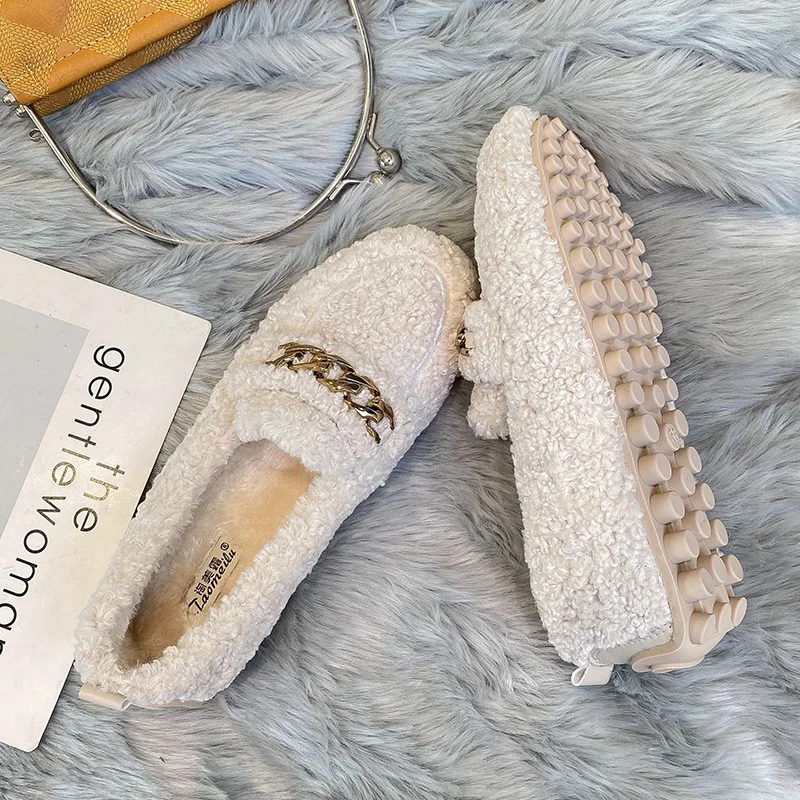 2023 New Winter Women Flat Shoes Plush Warm Snow Boots Fashion Metal Chain Design Walking and Work Wear Ladies Casual Shoe33-43
2023 New Winter Women Flat Shoes Plush Warm Snow Boots Fashion Metal Chain Design Walking and Work Wear Ladies Casual Shoe33-43