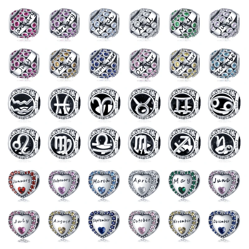 925 Sterling Silver 12 Constellation Beads Fit Pandora 925 Original Bracelet Beads For Jewelry Making Fashion Jewelry For Women
925 Sterling Silver 12 Constellation Beads Fit Pandora 925 Original Bracelet Beads For Jewelry Making Fashion Jewelry For Women
