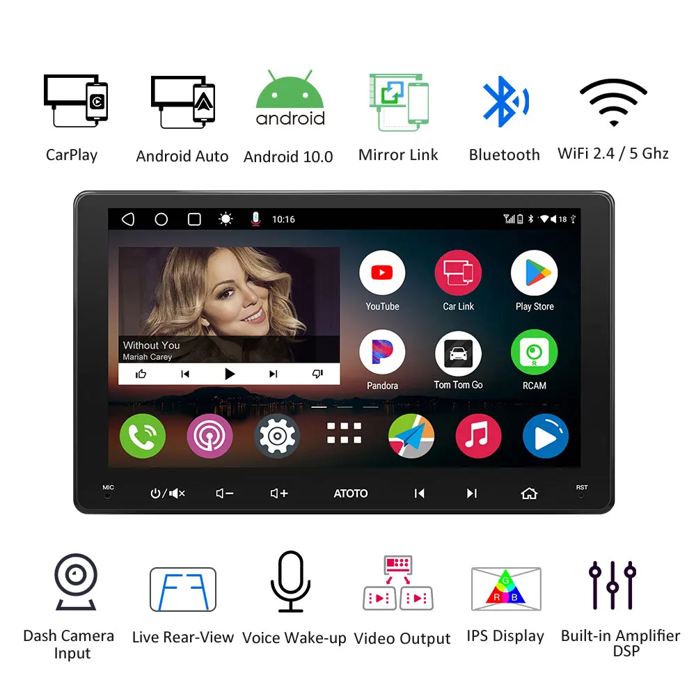 

Автомобильный мультимедийный видеоплеер, универсальная стерео-система на Android 10,0, с 9 "экраном, GPS, для Volkswagen, Nissan, Hyundai, Kia, Toyota, типоразмер 2 Din