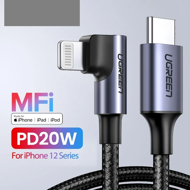 Ugreen MFi USB C to Lightning Cable for iPhone 12 Mini Pro Max PD18W 20W Fast Charging Data USB PD Cable Charge Cord for Macbook
Ugreen MFi USB C to Lightning Cable for iPhone 12 Mini Pro Max PD18W 20W Fast Charging Data USB PD Cable Charge Cord for Macbook