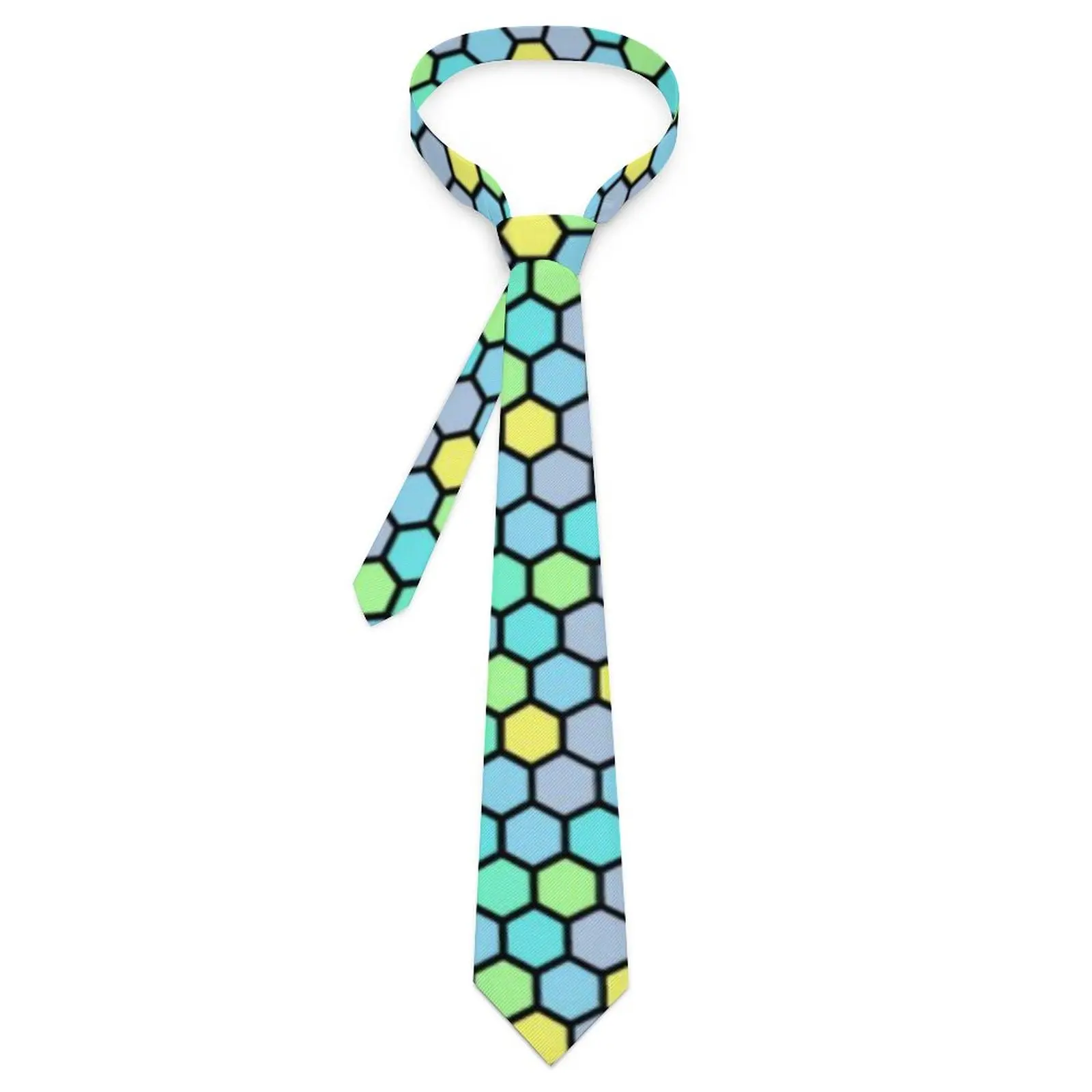 

Галстук с абстрактным геометрическим рисунком, красочный улей, повседневная одежда, галстуки для шеи, мужской Милый Забавный галстук с графическим рисунком, качественный галстук для воротника