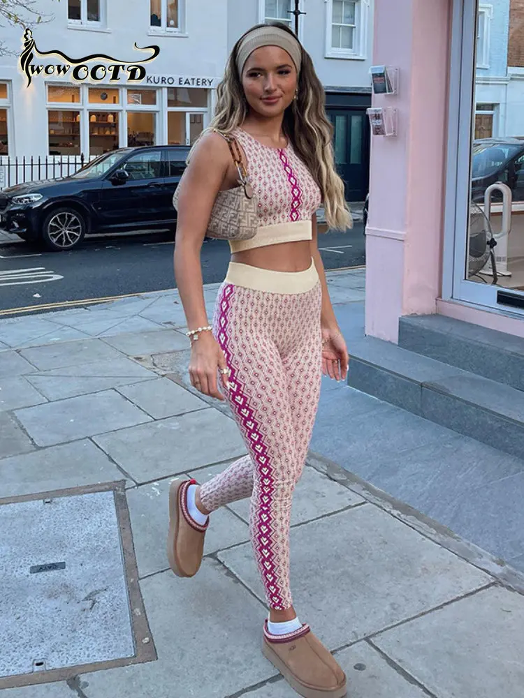 WOWOOTD Vintage Print Two Piece Set Women Sexy Short Sleeveless Vest+ High Waist Skinny Pants Lady Casual Suits Y2k Clothes
WOWOOTD Vintage Print Two Piece Set Women Sexy Short Sleeveless Vest+ High Waist Skinny Pants Lady Casual Suits Y2k Clothes