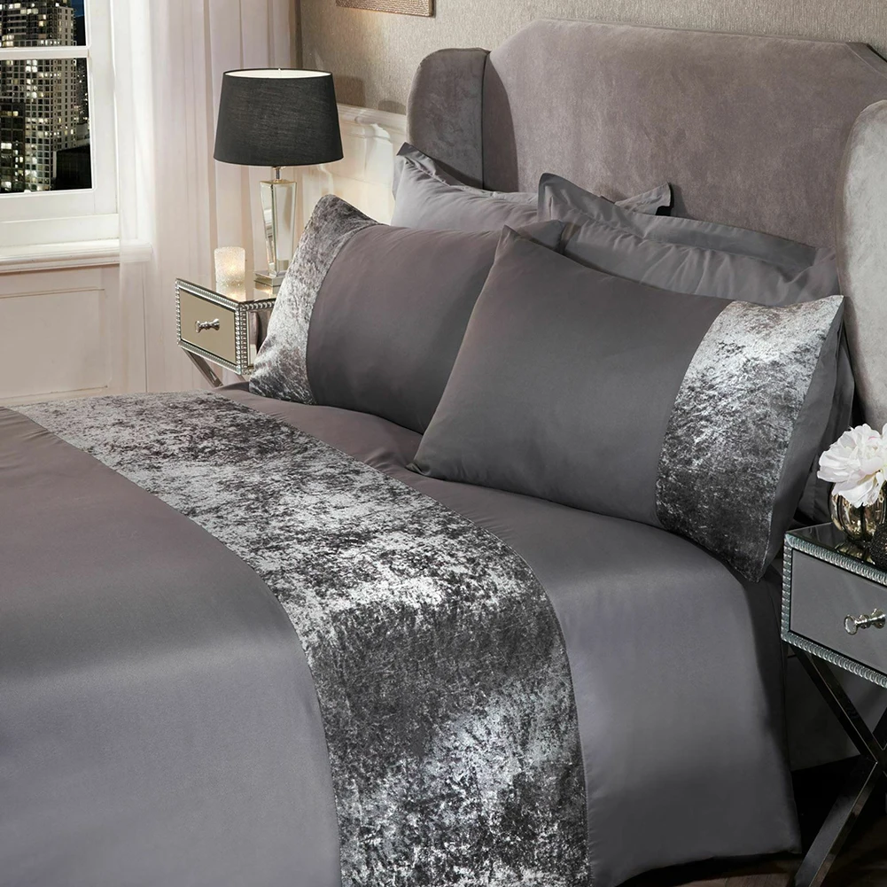 Duvet Cover With Pillow Case Crushed Velvet Panel Duvet Cover With Pillow Case Bedding Set Silver Grey Duvet Set
Duvet Cover With Pillow Case Crushed Velvet Panel Duvet Cover With Pillow Case Bedding Set Silver Grey Duvet Set
