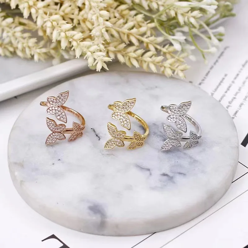 Classic Ladies Butterfly Insect Shaped Open Adjustable Ring Micro Paved Rhinestone Zircon for Women Party Wedding Jewelry
Classic Ladies Butterfly Insect Shaped Open Adjustable Ring Micro Paved Rhinestone Zircon for Women Party Wedding Jewelry